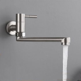 304 Stainless Steel Wall Single Cold Drawing Faucet