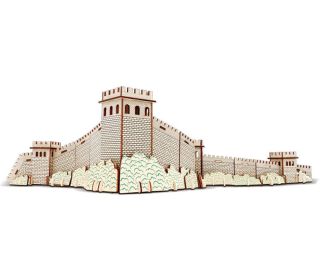 3D Wooden Puzzle for Adult The Great Wall DIY Assembly Chinese City Scape Model Home Decor Gift