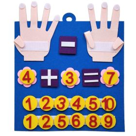 Kid Felt Finger Numbers Math Toys; Children Counting Early Learning Educational Board; For Toddler Teaching Aid