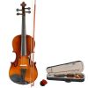 New 3/4 Acoustic Violin Case Bow Rosin Natural