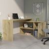 Lyncliff 1-Drawer 2-Shelf L-Shaped Office Desk Light Oak