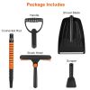 5 in 1 Detachable Snow Remover Kits Extendable Ice Scraper Snow Shovel 180Â° Adjustable Snow Brush Head for Car Windshield Roof