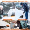 5 in 1 Detachable Snow Remover Kits Extendable Ice Scraper Snow Shovel 180Â° Adjustable Snow Brush Head for Car Windshield Roof