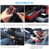 Car Jump Starter Booster 2500A Peak 25800mAh Battery Charger Power Bank with 4 Modes LED Flashlight for Up to 6.0L Gas or 3.0L Diesel Engine Car