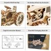 Robotime ROKR DIY 3D Wooden Puzzle Mechanical Gear Drive Tractor Assembly Toys for Kids Drop Shipping LK401