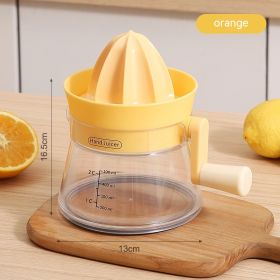 Household Multi-functional Small Manual Juicer Kitchen Gadgets (Color: Yellow)