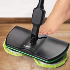 New TV Wireless Intelligent Electric Mop Portable Detachable 360 Degree Rotary Cleaning Cloth Mop (Option: Black-220V US)