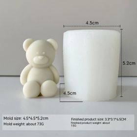 Bear Aromatherapy Candle DIY Handmade Ornaments Silicone Mold (Option: TC2022361)